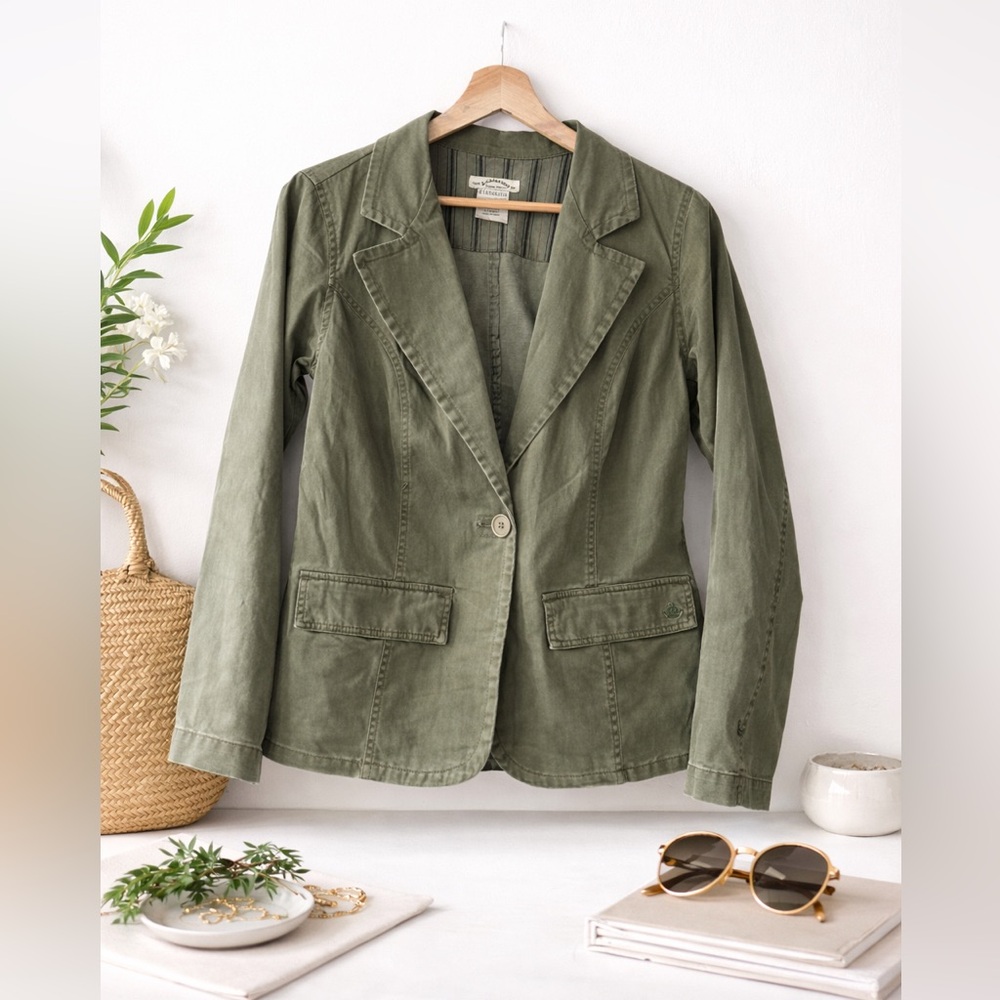 Vintage Z. Cavaricci Olive Utility Blazer Y2K Tailored Jacket Spring Summer